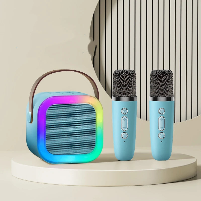 K12 PartyPro Wireless Karaoke Speaker – 2 Mics, RGB Lights, Pure Fun